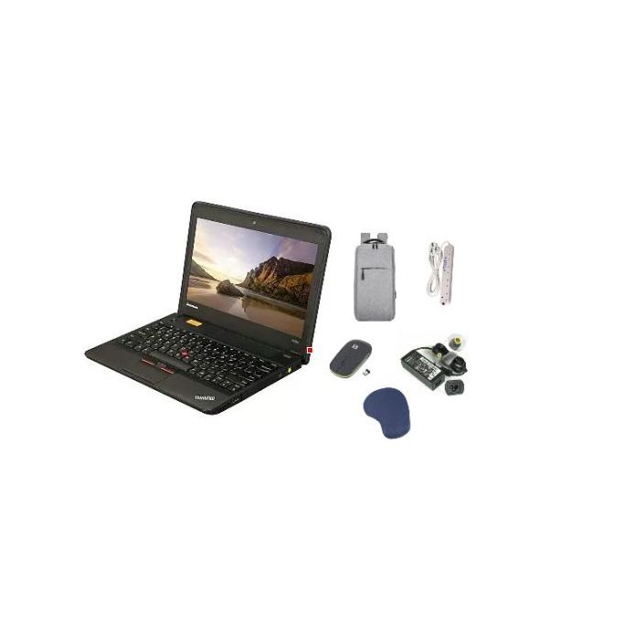 Lenovo Refurbished 8GB RAM, 500GB Hard Disk, X131e 12.5'' Screen Display, HDMI Port & Bluetooth,Webcam, Windows 11 PRO Activated, Office & Basic Software Installed + Bag + Charger + Mouse + Extension.