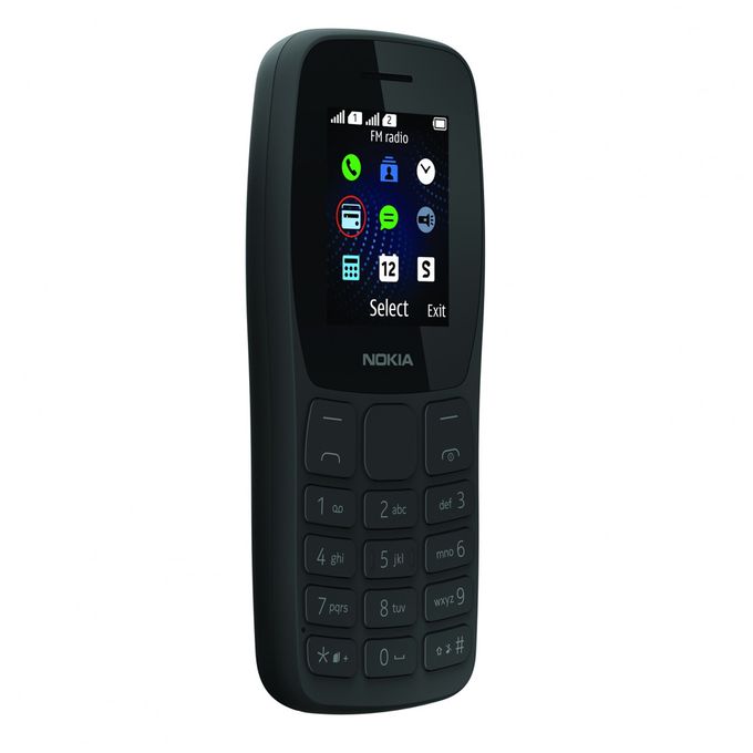 Nokia 105, 1.77" screen, Dual SIM, Feature phone with FM and Torch