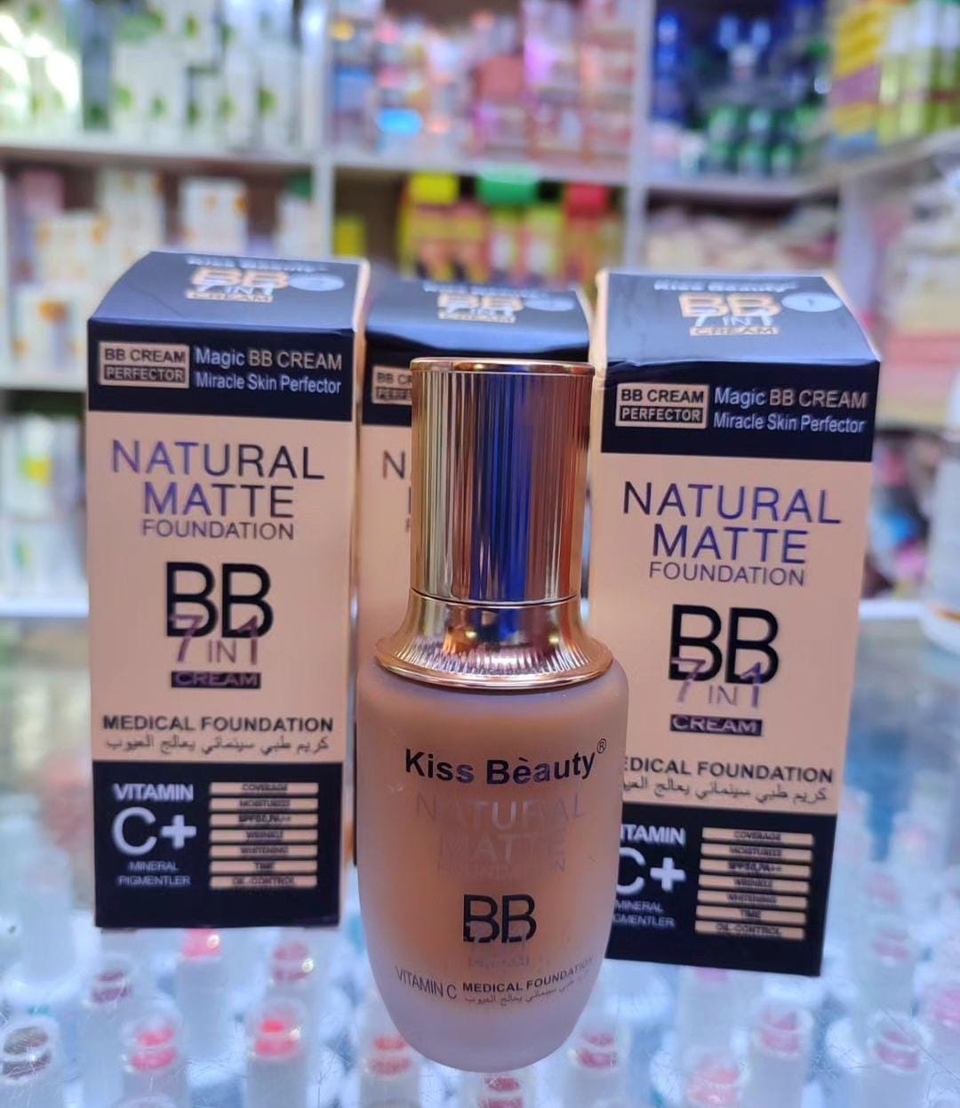 Kiss Beauty Natural Matte Foundation BB Cream 7 In 1 Medical