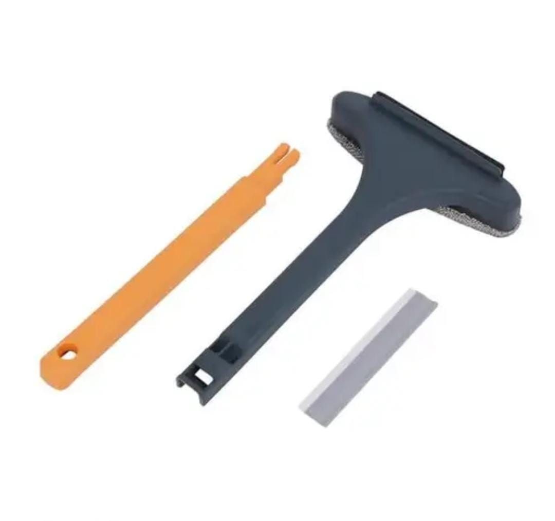 2 in 1 Window Cleaner Brush Glass Cleaning Scraper Wet Dry Double Sided Extendable Window Cleaner/Car Wiper