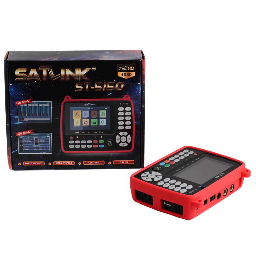 SATLINK ST-5150 DVB-S2/T2/C HD Satellite TV Finder 4.3 inch LCD Screen
