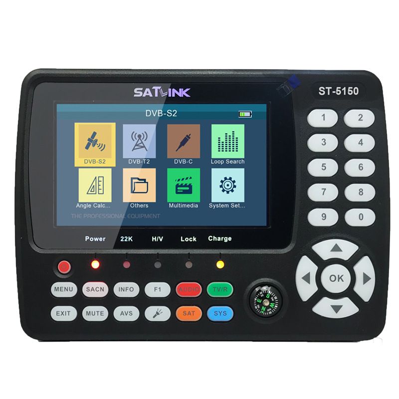 SATLINK ST-5150 DVB-S2/T2/C HD Satellite TV Finder 4.3 inch LCD Screen