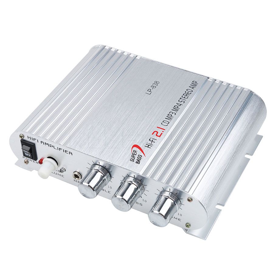 12V 20W HiFi Power Amplifiers CES FOR LVPIN-838 Stereo Home Audio Digital Sound Amplifier 2.1CH House Super Bass Lvpin 838