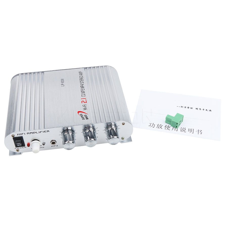 12V 20W HiFi Power Amplifiers CES FOR LVPIN-838 Stereo Home Audio Digital Sound Amplifier 2.1CH House Super Bass Lvpin 838