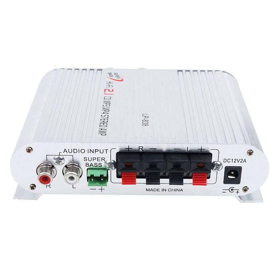 12V 20W HiFi Power Amplifiers CES FOR LVPIN-838 Stereo Home Audio Digital Sound Amplifier 2.1CH House Super Bass Lvpin 838