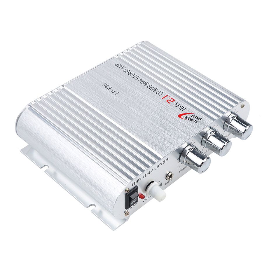 12V 20W HiFi Power Amplifiers CES FOR LVPIN-838 Stereo Home Audio Digital Sound Amplifier 2.1CH House Super Bass Lvpin 838
