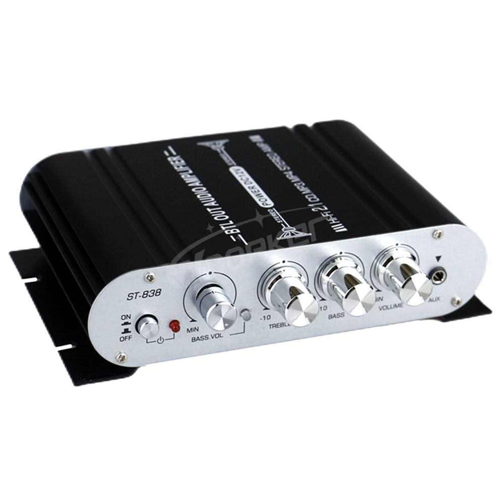 ST838 Sound Amplifier 2.1CH Power Amplifiers For Home Car Meeting Theater AMP 20Wx2+40W Class D Stereo Treble Bass Sound Amplify