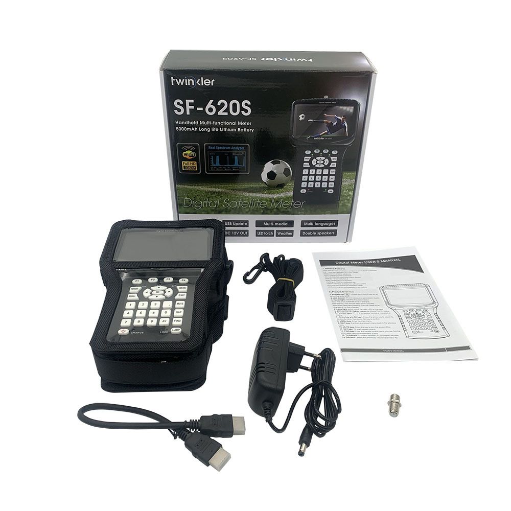 HD Satellite Finder Twinkler SF-620S with 4.3 Inch Screen support Spectrum Analyzer USB WiFi CCTV Camera Monitor Satelite Finder