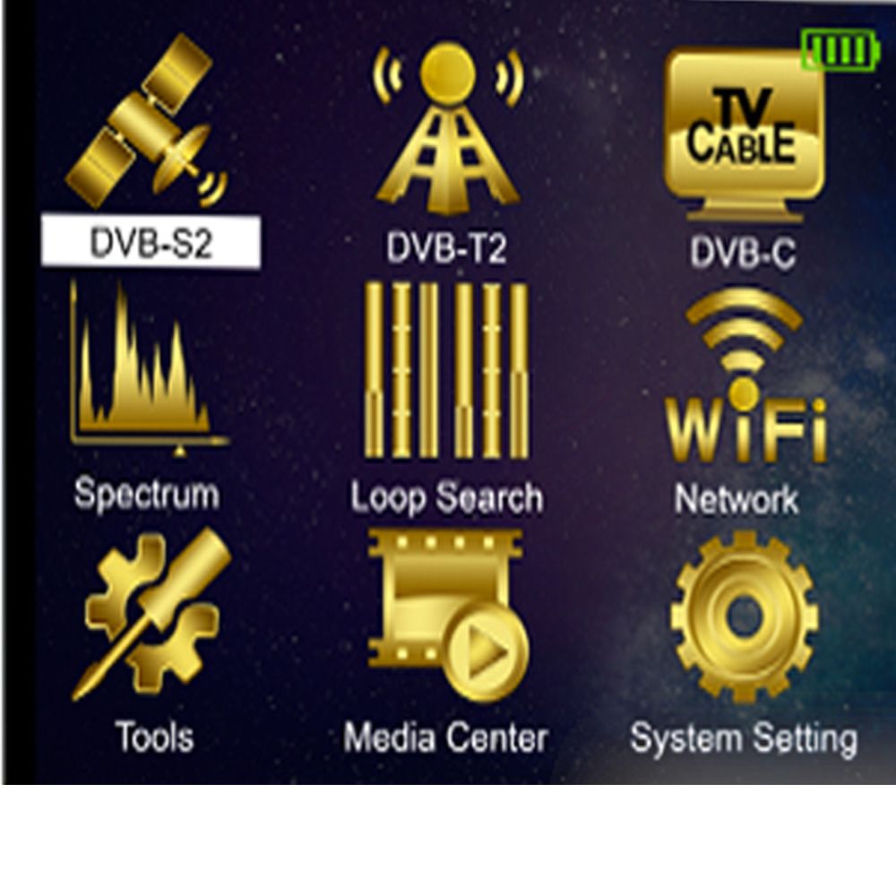 Findsat VF-9930 finder Optional CCTV DVB-S2/T2 MPEG4 H.265 Satellite finder VF9930 HD Satfinder Meter Signal Test 4.3 inch LCD