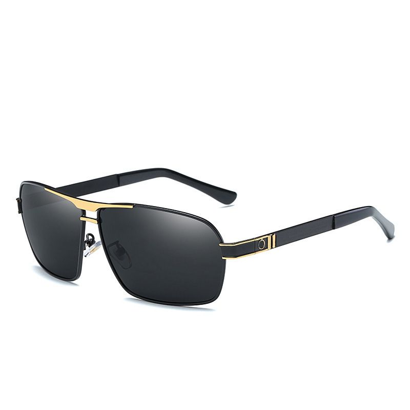 2024 New Brand Classic Pilot Square Polarized Sunglasses Metal Frame Men's Driving Male Sun Glasses Eyewear UV Blocking Luxury