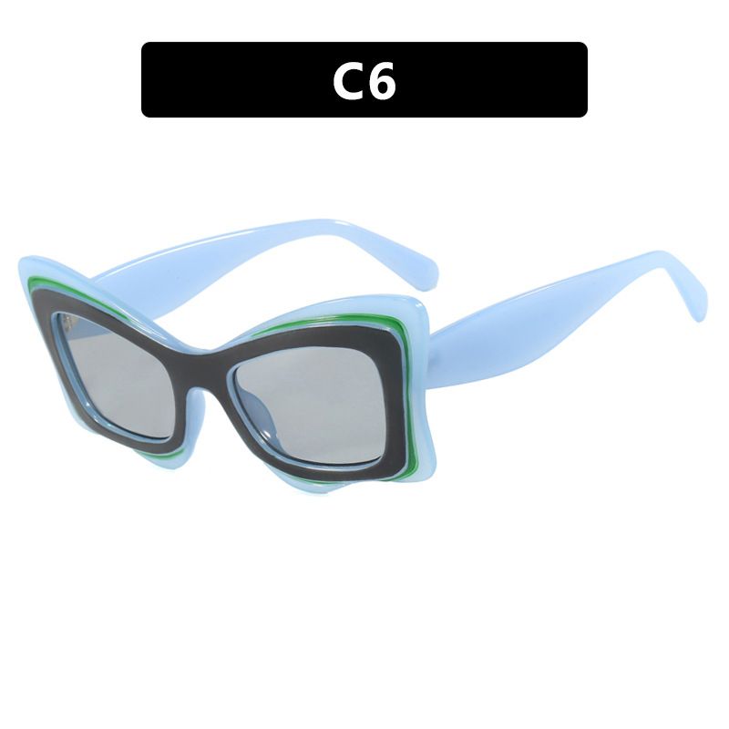 Vintage Patchwork Butterfly Y2k Sunglasses Women New Fashion Brand Candy Color Square Cat Eye Sun Glasses Ladies Sexy Shades