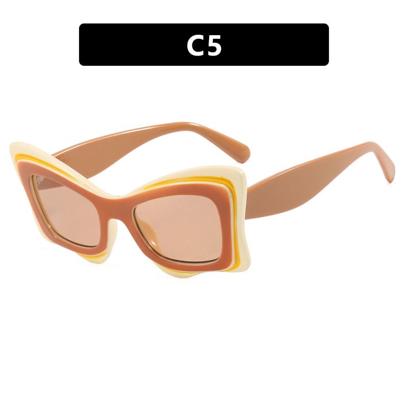Vintage Patchwork Butterfly Y2k Sunglasses Women New Fashion Brand Candy Color Square Cat Eye Sun Glasses Ladies Sexy Shades