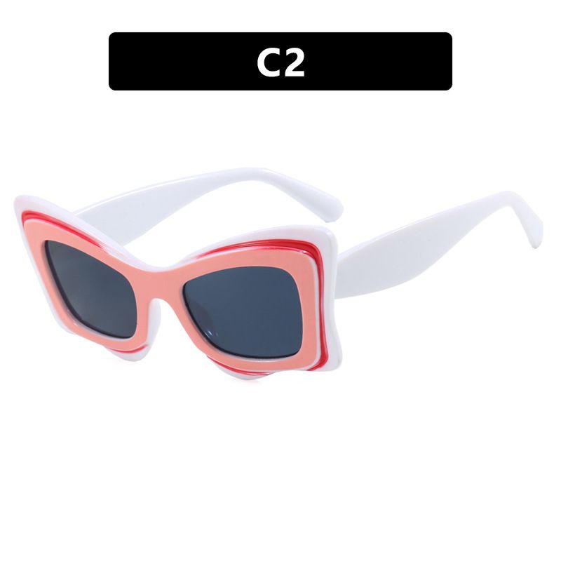 Vintage Patchwork Butterfly Y2k Sunglasses Women New Fashion Brand Candy Color Square Cat Eye Sun Glasses Ladies Sexy Shades