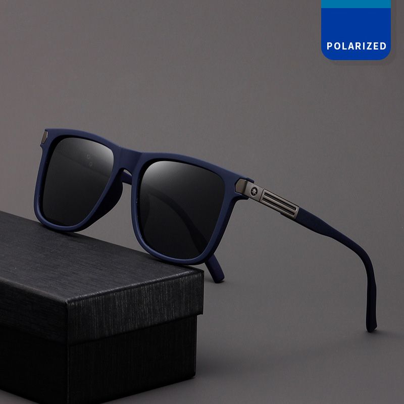 2024 Men‘s Brand Classic Square Polarized Sunglasses Metal Frame Men's Driving Male Sun Glasses Eyewear UV Blocking Luxury