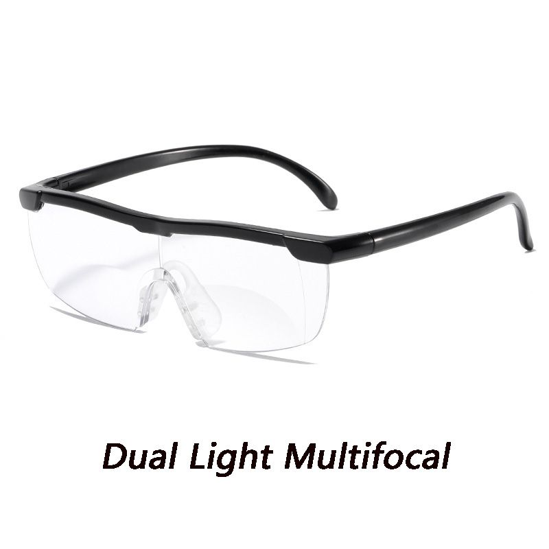 2024 New Dual Light Multifocal Anti-Blue Light Intelligent Automatic Focusing Zoom Adjustment 100-300 Degree Presbyopic Glasses