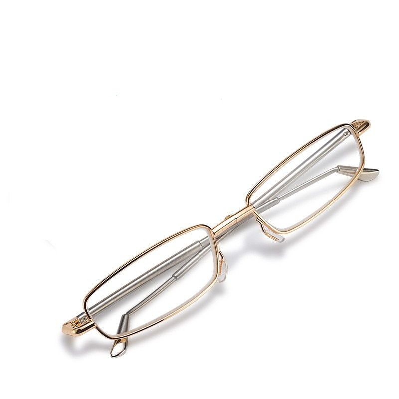 2024 Unisex blue light blocking Gold Reading Glasses Men Women Antenna Folding Spectacles magnifier Computer Presbyopic Eyewear With Box