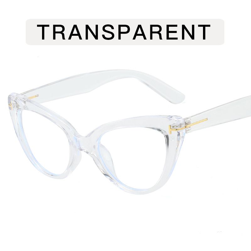 New Fashion Retro Glasses Transparent Frame Women Anti-UV Blue Rays Glasses Vision Care Computer Goggles Cat Eyes Glasses Frame