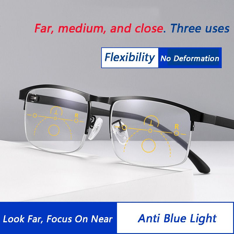 Presbyopic Glasses Male Far And Near Dual-use uUtra-Clear Automatic Change Dual Focus Female Progressive Multi-Focus Hyperopia