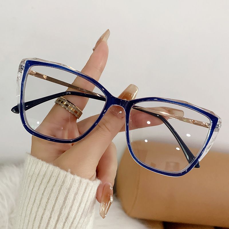 Women'S Fashion Photochromic Eyeglasses Frames For Women Change Color Lens Cat Eye Glasses Frame Anti Blue Light Computer Glasse