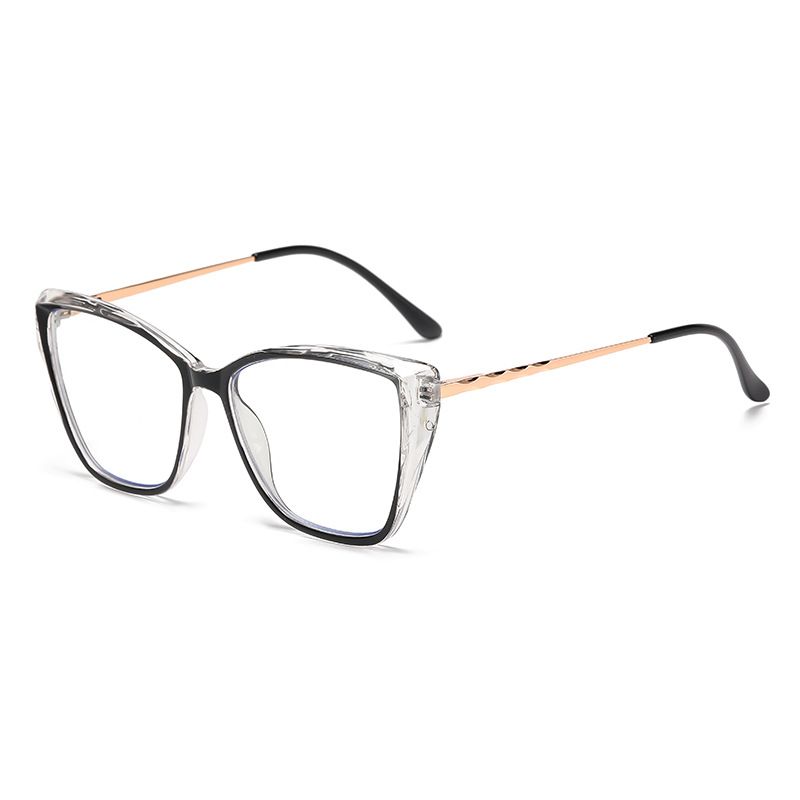 Women'S Fashion Photochromic Eyeglasses Frames For Women Change Color Lens Cat Eye Glasses Frame Anti Blue Light Computer Glasse