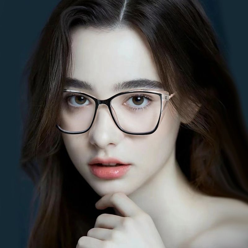 Women'S Fashion Photochromic Eyeglasses Frames For Women Change Color Lens Cat Eye Glasses Frame Anti Blue Light Computer Glasse