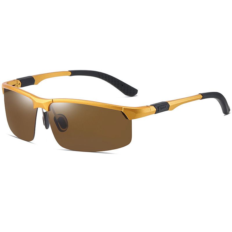 New High Quality Metal Cycling Polarized Sunglasses Men Women Fashion Half Frame Riding Sun Glasses Male Outdoor Sports Shades