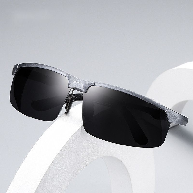 New High Quality Metal Cycling Polarized Sunglasses Men Women Fashion Half Frame Riding Sun Glasses Male Outdoor Sports Shades