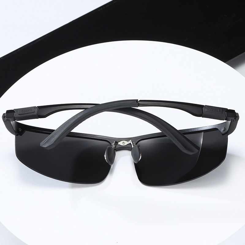 New High Quality Metal Cycling Polarized Sunglasses Men Women Fashion Half Frame Riding Sun Glasses Male Outdoor Sports Shades