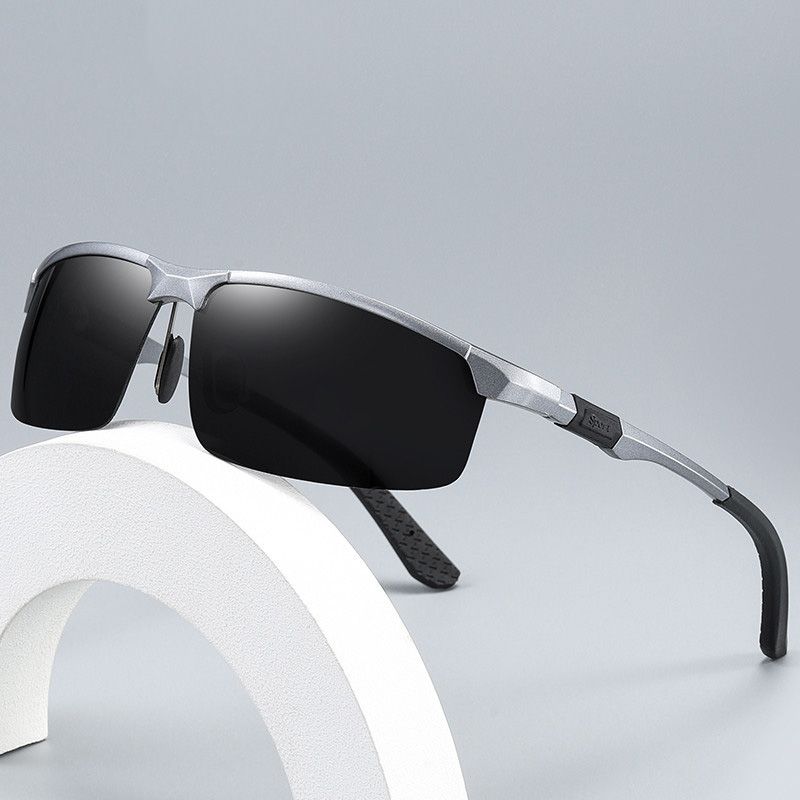 New High Quality Metal Cycling Polarized Sunglasses Men Women Fashion Half Frame Riding Sun Glasses Male Outdoor Sports Shades