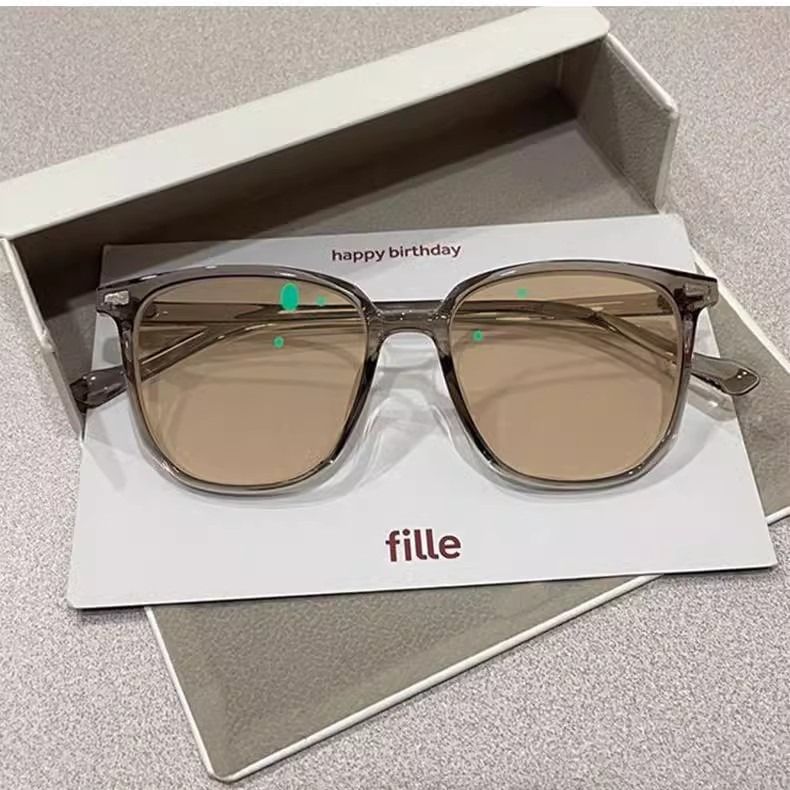 Photosensitive Photochromic Glasses For Men Women Color-changing Anti-blue Light Flat Mirror Outdoor Sunglasses Computer Goggles