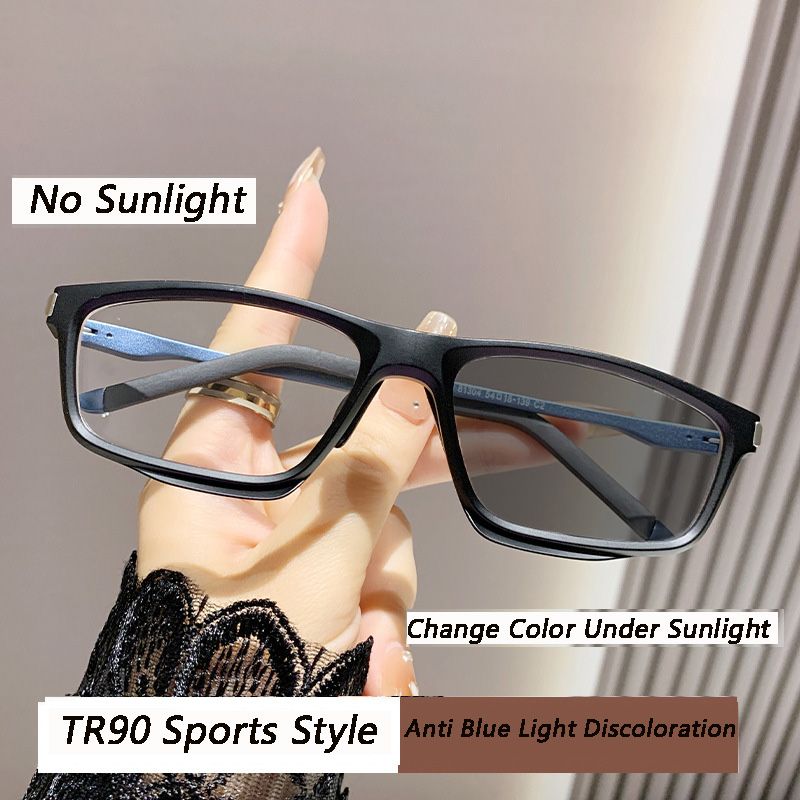 Unisex Smart Photochromic Glasses Frame For Men Women Tr90  Frame Color Changing Sports Eyeglasses Men Women Anti-Blue Eyewear