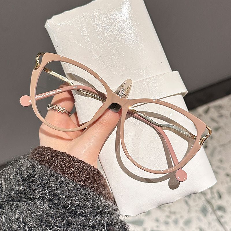 New Fashion Anti Blue Light Blocking Glasses Women Men Retro Cat Eye Frame Girls Computer Clear Lens Simple Female Eyeglasses