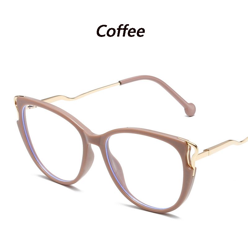 New Fashion Anti Blue Light Blocking Glasses Women Men Retro Cat Eye Frame Girls Computer Clear Lens Simple Female Eyeglasses