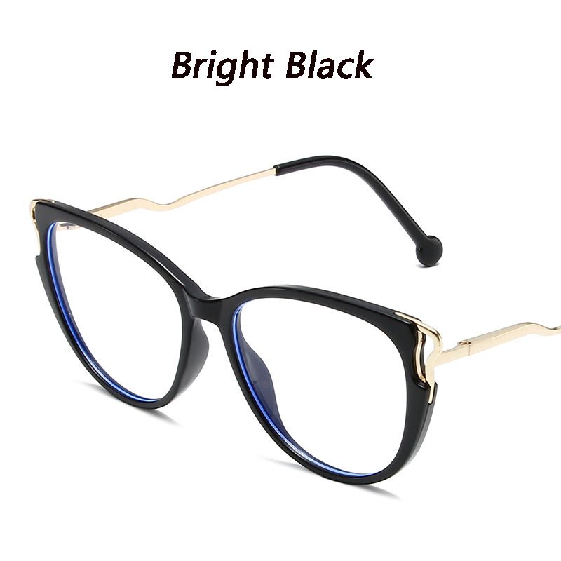 New Fashion Anti Blue Light Blocking Glasses Women Men Retro Cat Eye Frame Girls Computer Clear Lens Simple Female Eyeglasses