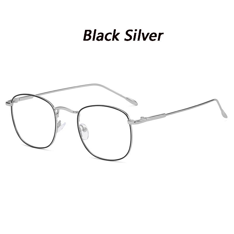 Fashion Big Square Metal Frame Men Photochromic Glasses Anti-Blue Light Color Change Glasses Women Men Eye Protection Spectacles