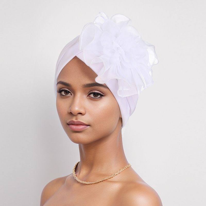 Women Flower Turban Indian Hat Muslim Hijab African Headscarf Hair Loss Bonnet Beanie Chemo Cap Bandanas Headband Turbante Mujer