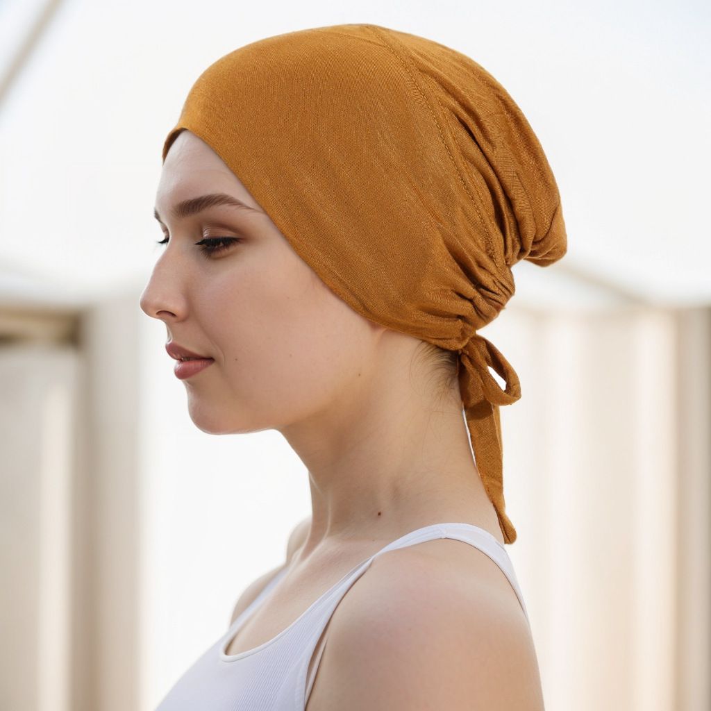2025 New Soft Modal Muslim Turban Hat Inner Hijab Caps Islamic Underscarf Bonnet India Hats Female Headwrap Turbante Mujer
