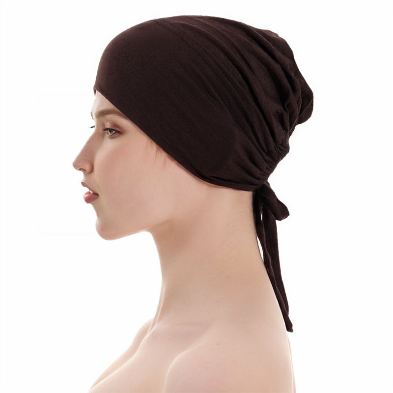 2025 New Soft Modal Muslim Turban Hat Inner Hijab Caps Islamic Underscarf Bonnet India Hats Female Headwrap Turbante Mujer