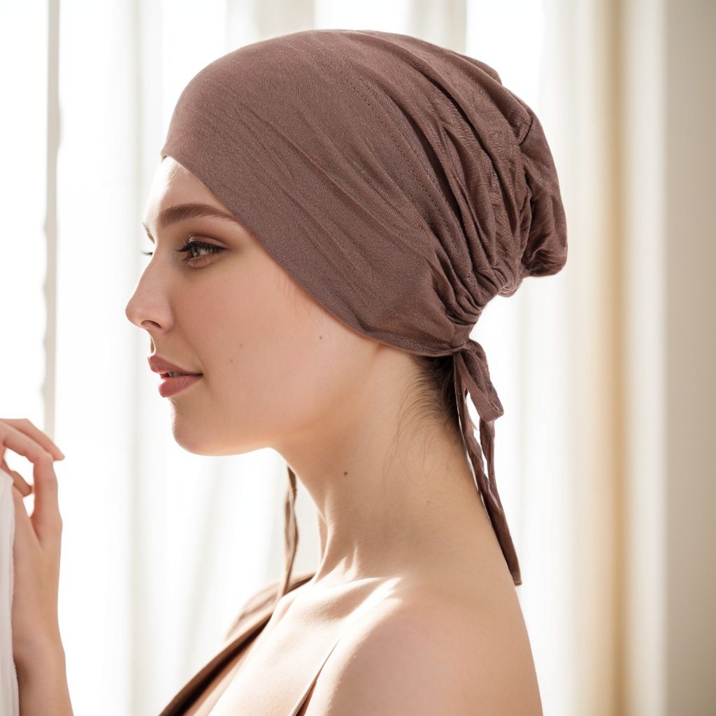 2025 New Soft Modal Muslim Turban Hat Inner Hijab Caps Islamic Underscarf Bonnet India Hats Female Headwrap Turbante Mujer