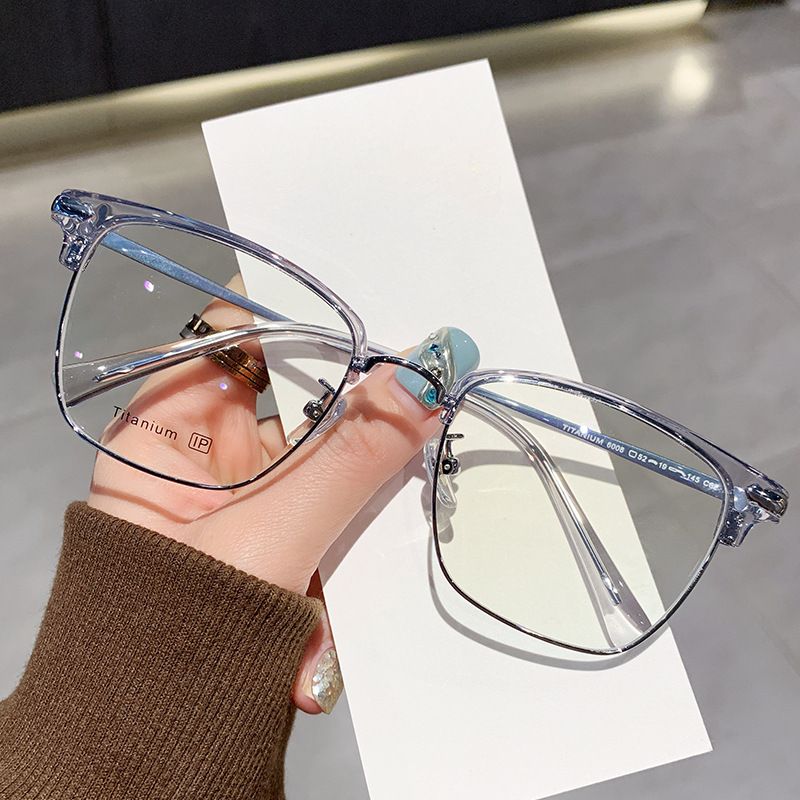 Fashion Anti-Blue Light Glasses Classic Women Men Ultra Light Metal Frame Glasses Office Computer Goggles Eye Protection Black