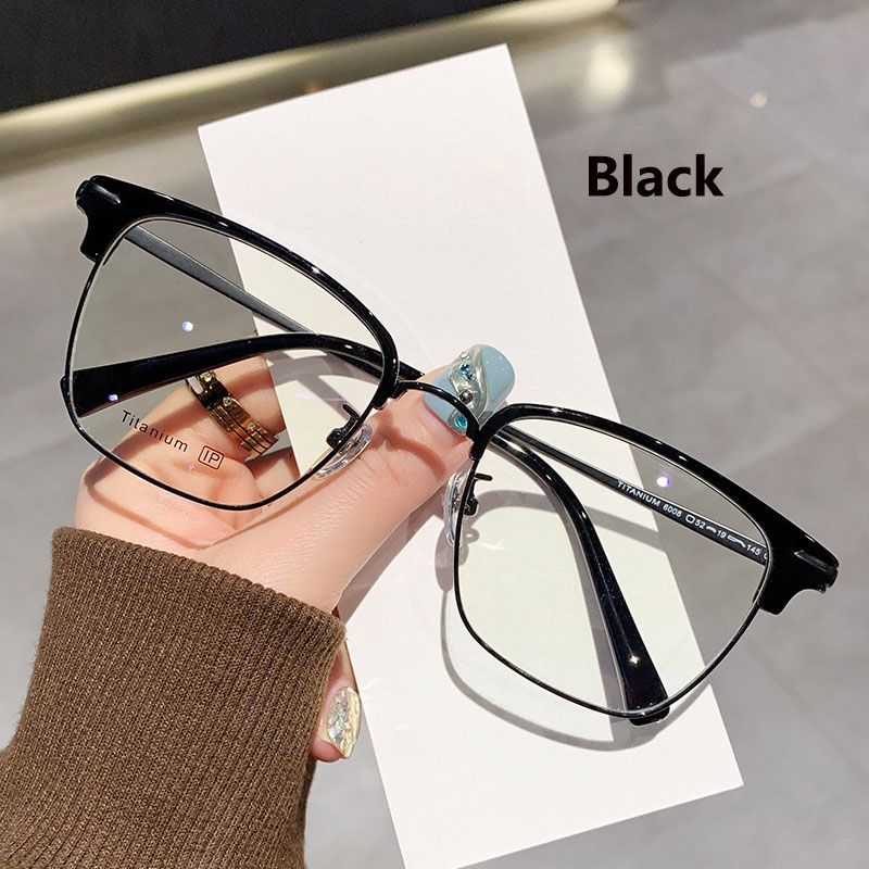 Fashion Anti-Blue Light Glasses Classic Women Men Ultra Light Metal Frame Glasses Office Computer Goggles Eye Protection Black