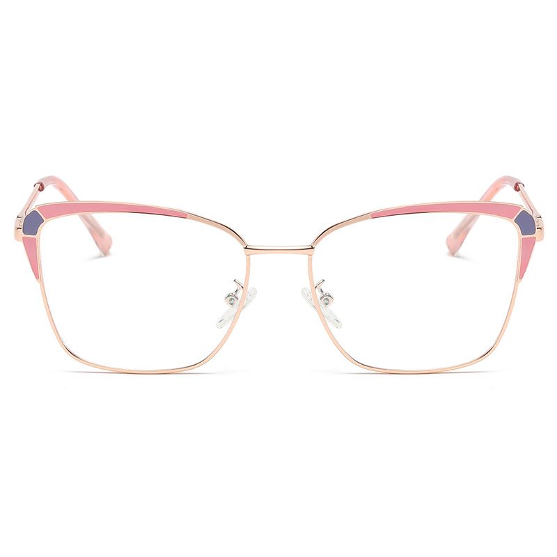 Half Frame Cat Eye Eyeglasses Frames Women Brand Designer Fashion Anti Blue Light Computer Eye Glasses Ladies Optical Eyewear