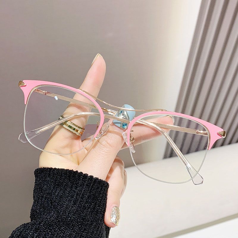 Metal Round Anti Blue Light Glasses Women Men Photochromism Square Eyeglasses Frames Transparent Computer Glasses Oculos Female