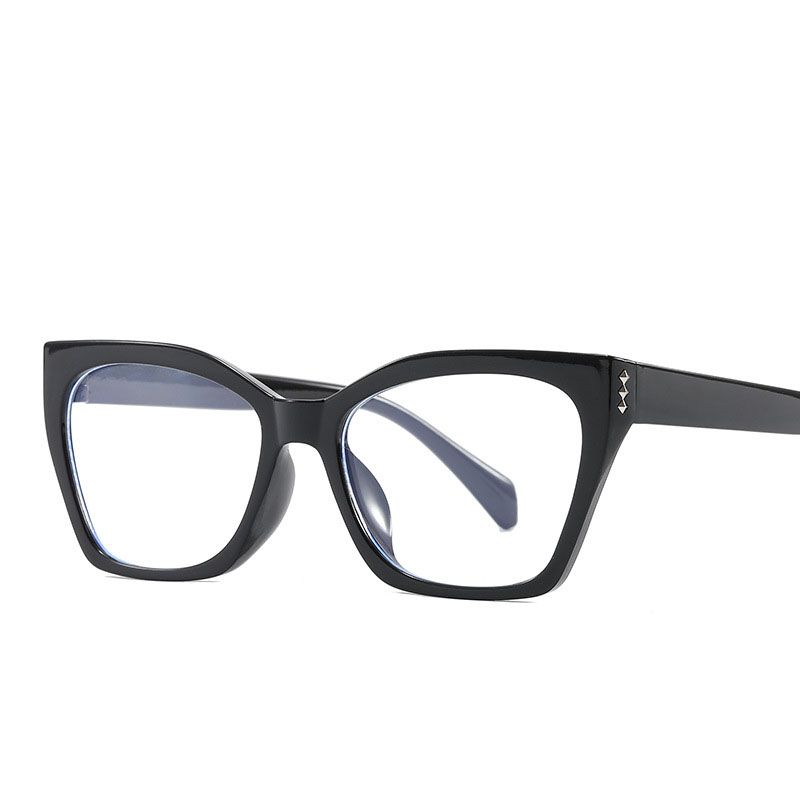 2025 New Polygonal Cat'S Eye Glasses Frame For Women Men Retro Plain Face Versatile Rice Nail Anti-Blue Light Flat Glasses ﻿