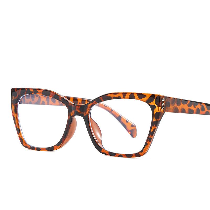 2025 New Polygonal Cat'S Eye Glasses Frame For Women Men Retro Plain Face Versatile Rice Nail Anti-Blue Light Flat Glasses ﻿