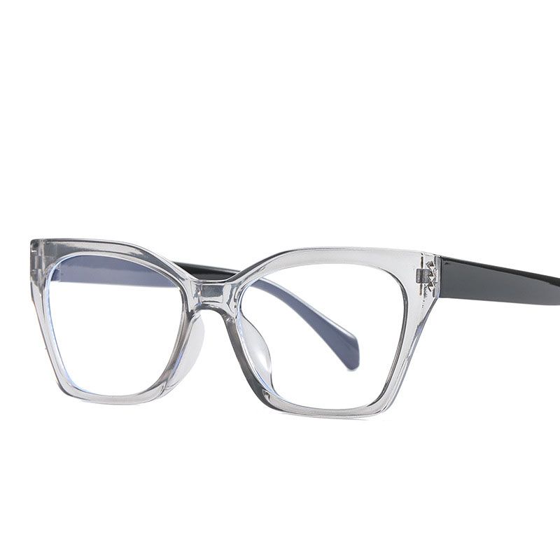 2025 New Polygonal Cat'S Eye Glasses Frame For Women Men Retro Plain Face Versatile Rice Nail Anti-Blue Light Flat Glasses ﻿