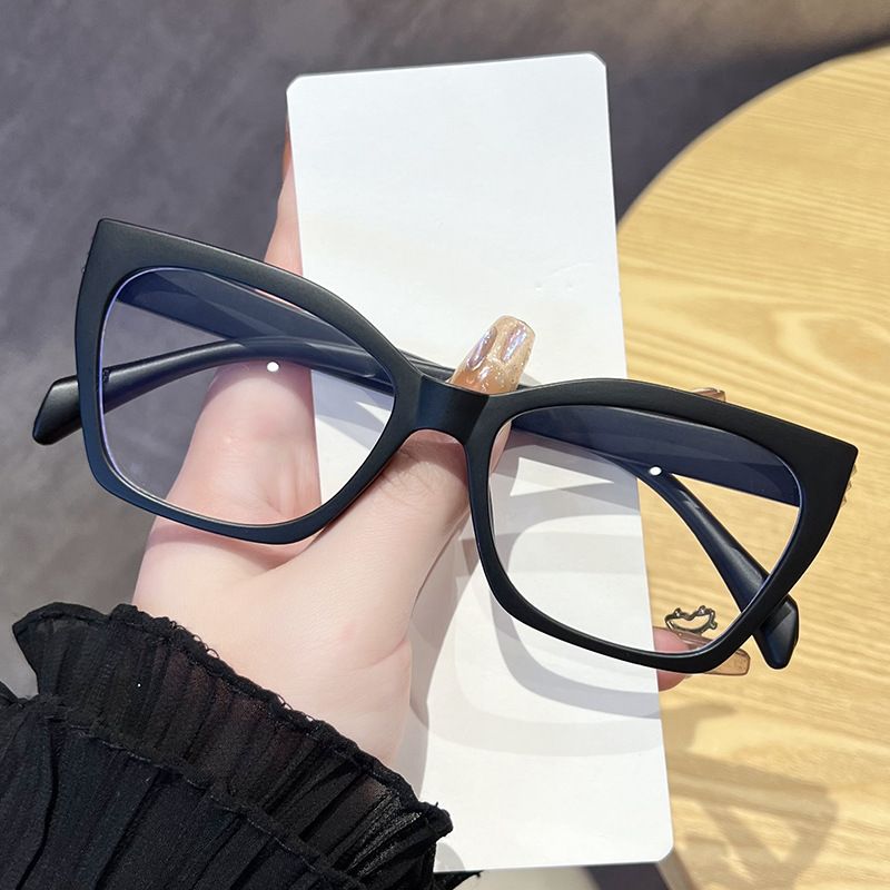2025 New Polygonal Cat'S Eye Glasses Frame For Women Men Retro Plain Face Versatile Rice Nail Anti-Blue Light Flat Glasses ﻿