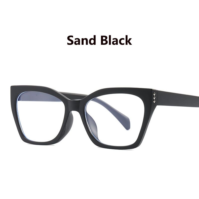 2025 New Polygonal Cat'S Eye Glasses Frame For Women Men Retro Plain Face Versatile Rice Nail Anti-Blue Light Flat Glasses ﻿
