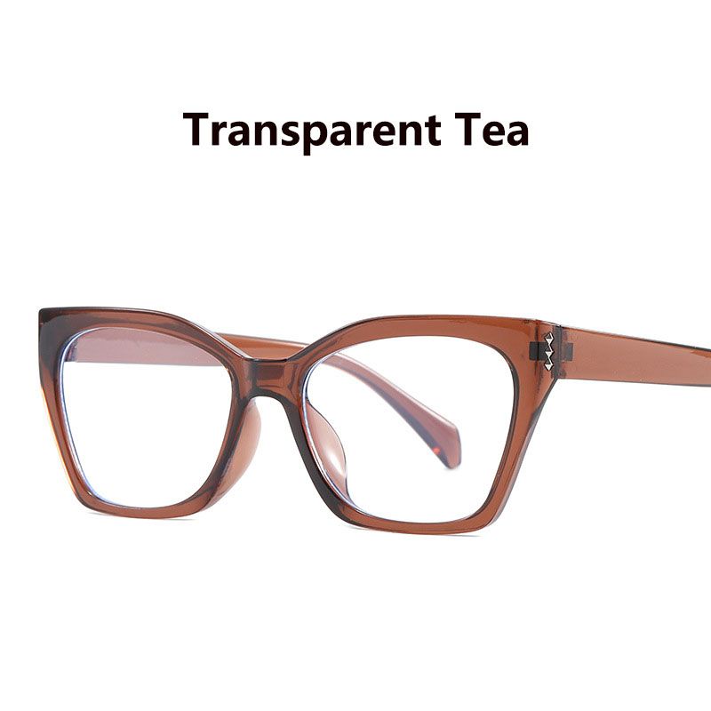 2025 New Polygonal Cat'S Eye Glasses Frame For Women Men Retro Plain Face Versatile Rice Nail Anti-Blue Light Flat Glasses ﻿