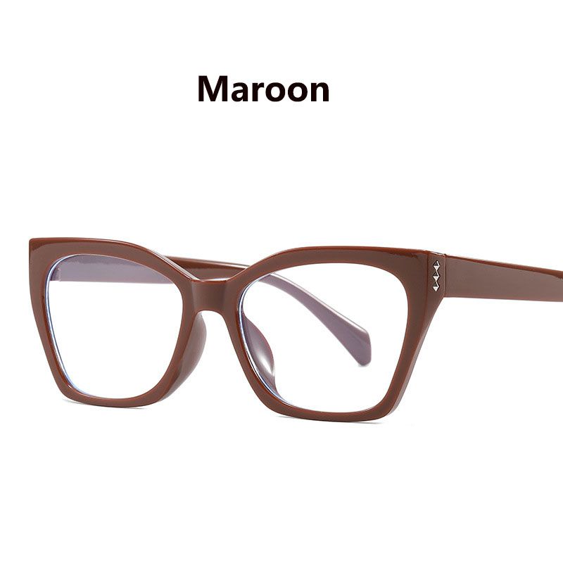 2025 New Polygonal Cat'S Eye Glasses Frame For Women Men Retro Plain Face Versatile Rice Nail Anti-Blue Light Flat Glasses ﻿